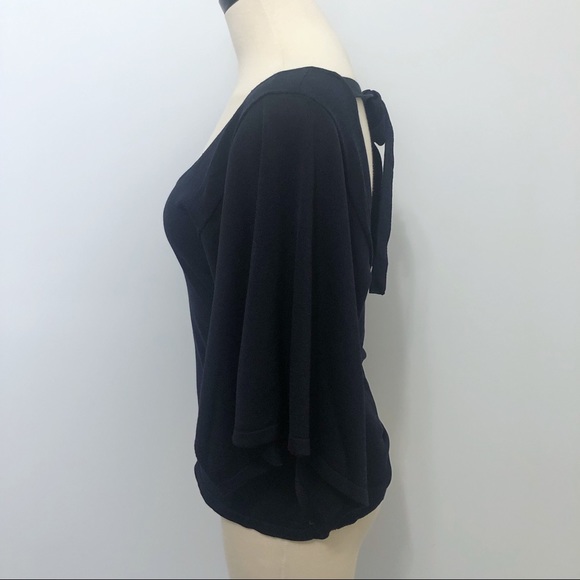 SOLD Lewit Tie Back Split Sleeve Sweater Blouse - Picture 2 of 8